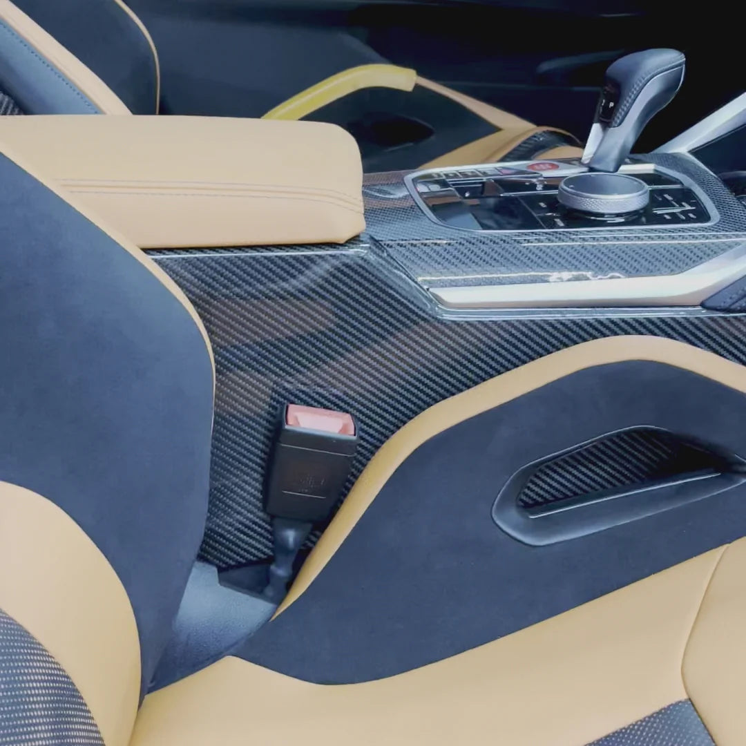 BMW G8X Carbon Fiber Full Center Console Cover
