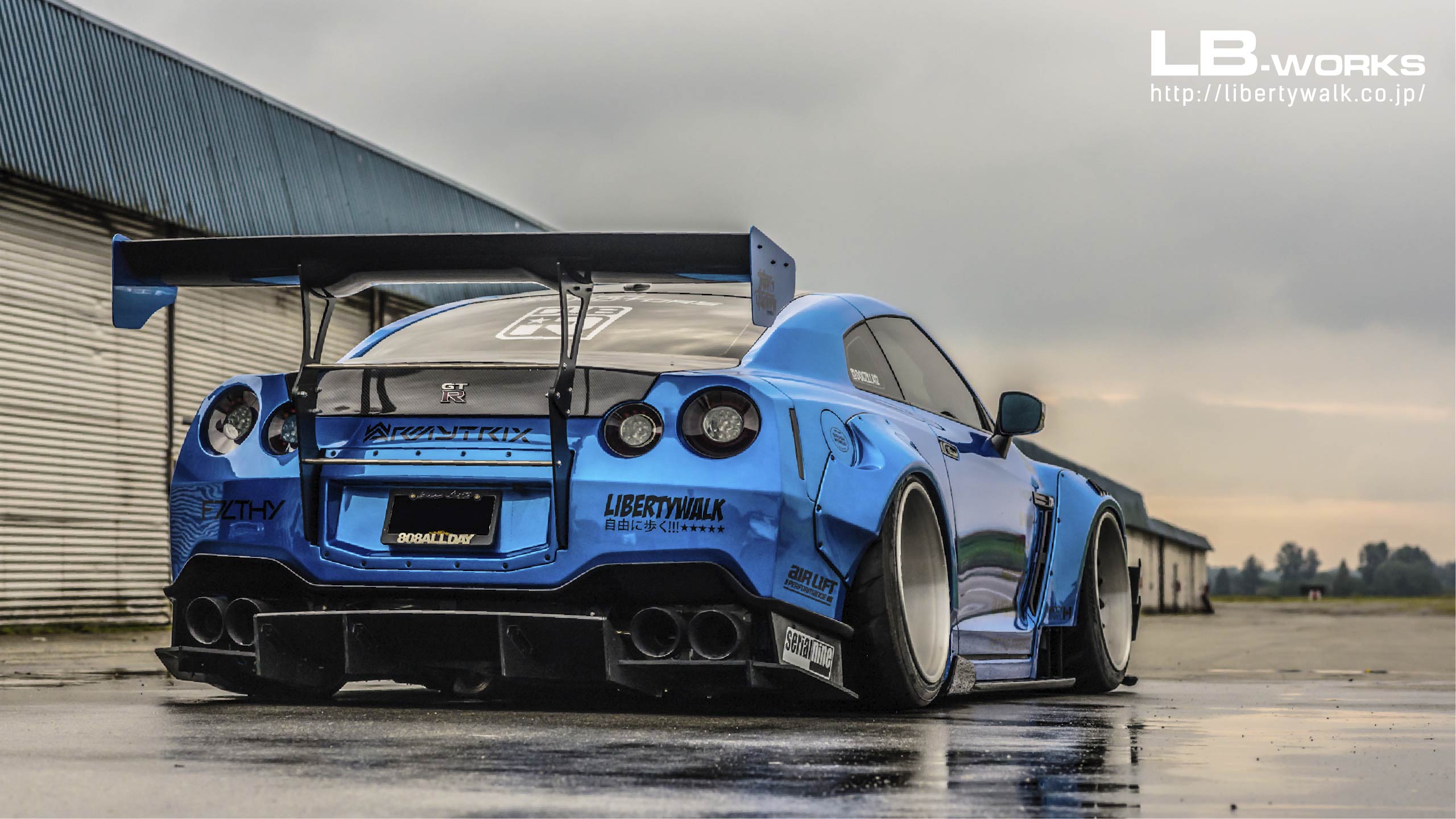 NISSAN GTR R35 Partial Carbon Fiber LBWK Style Wide Body Kit