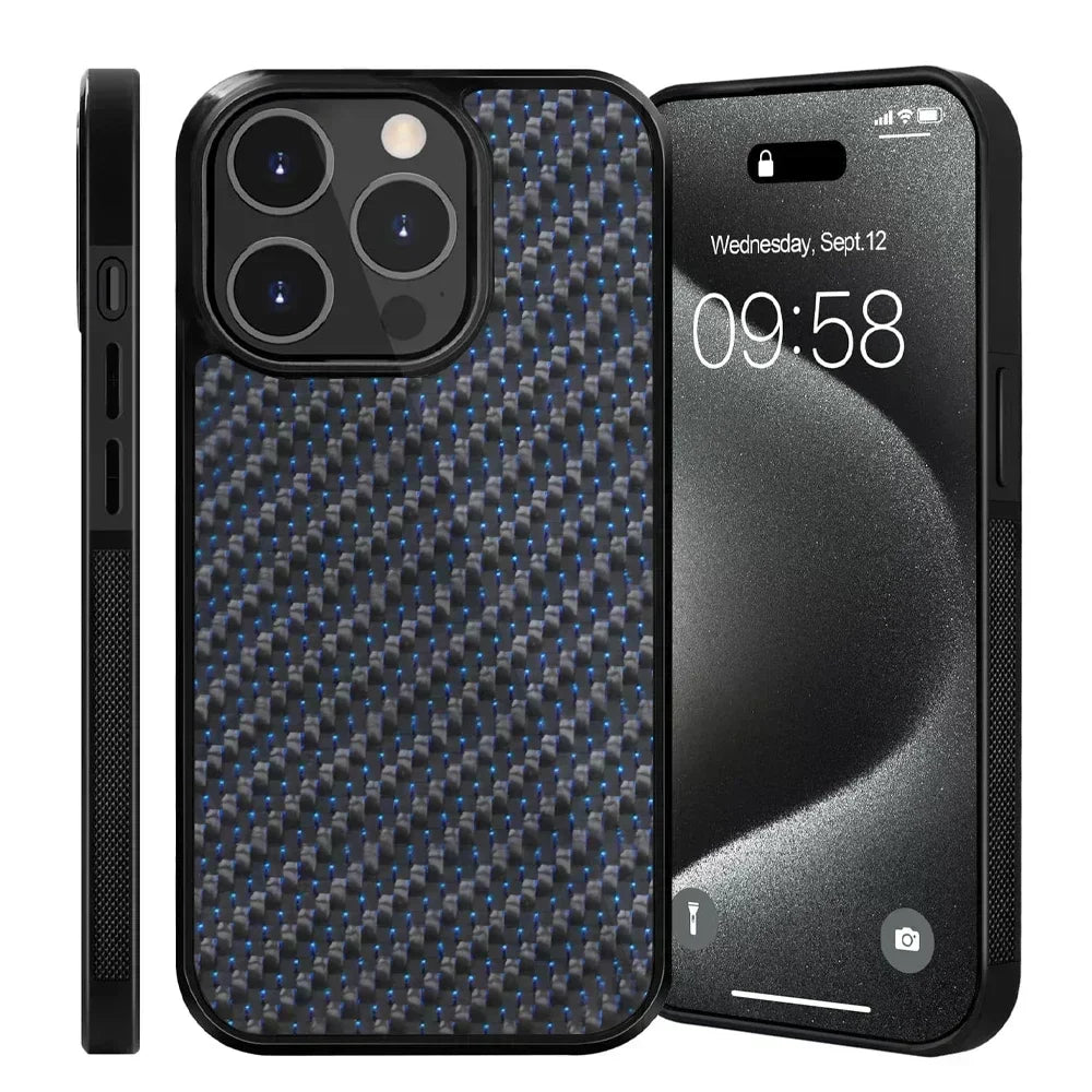 iPhone 11/12/13/14/15/16 Carbon Fiber Shockproof Case