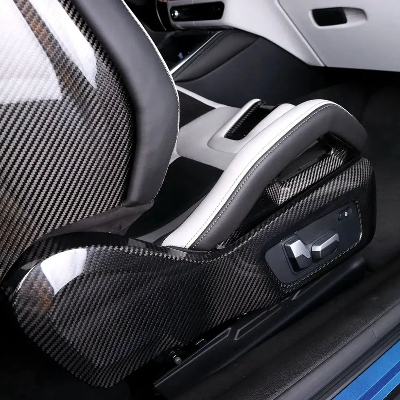 BMW G8X Dry Carbon Fiber Bucket Seat Side Trim
