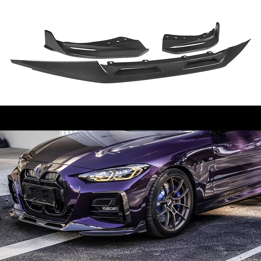BMW G22 Dry Carbon Fiber 3pc Front Splitter