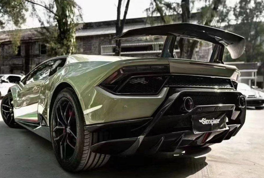 LAMBORGHINI HURACAN Forged Carbon Fiber Rear Hood & Wing