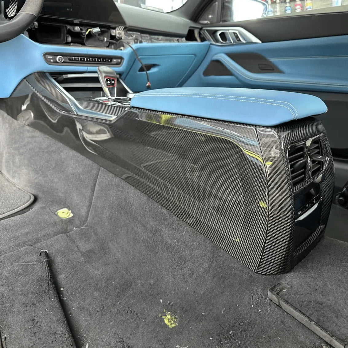 BMW G8X Carbon Fiber Full Center Console Cover